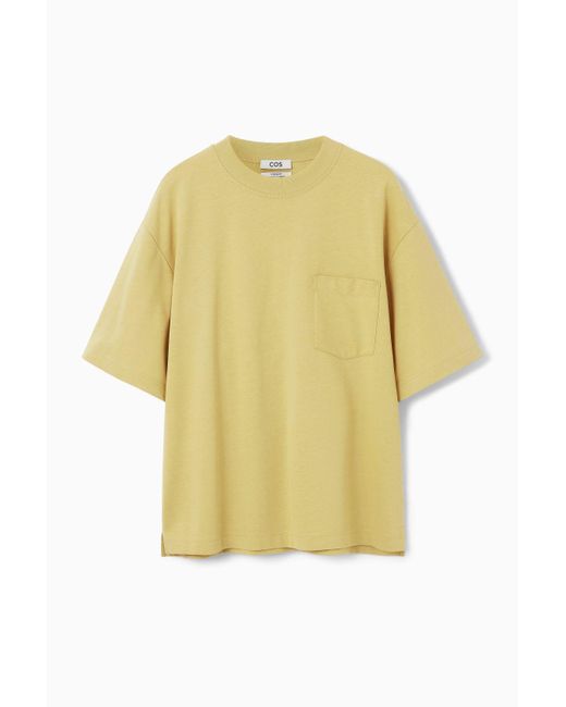 COS Yellow The Heavy Duty T-shirt for men