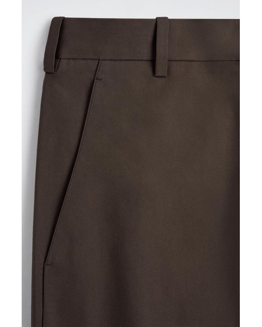 COS Brown Cotton Wide-Leg Pants for men