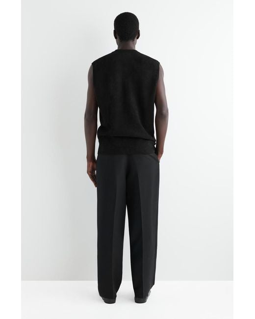 COS Black Chenille-Knit Vest for men
