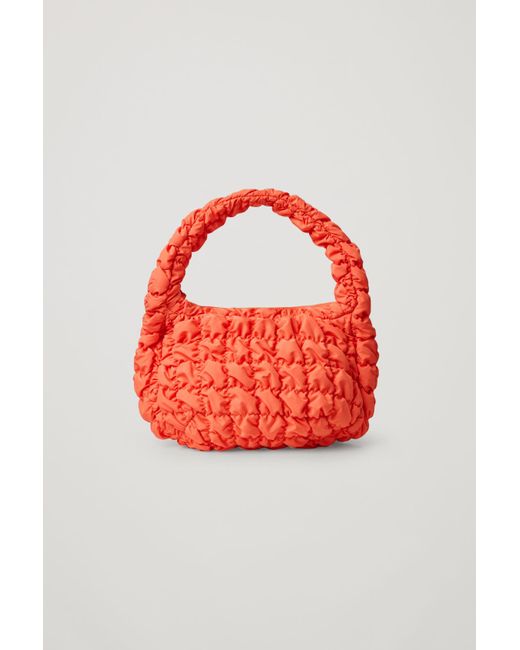COS Orange Quilted Mini Bag