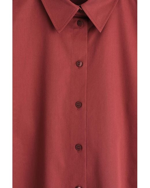 COS Red Rounded Pima Cotton Shirt