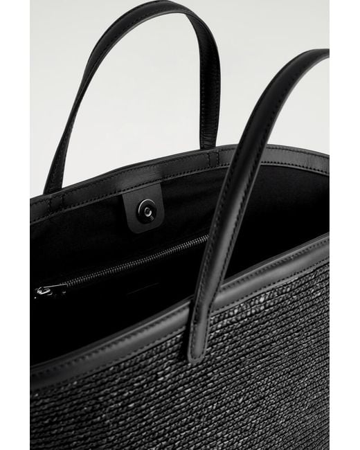 COS Black Saltwater Tote Bag