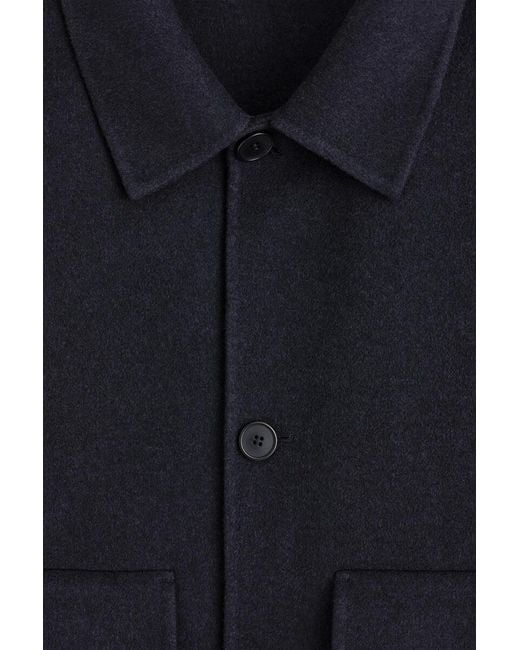 COS Blue Double-Faced Wool-Blend Bomber Jacket for men