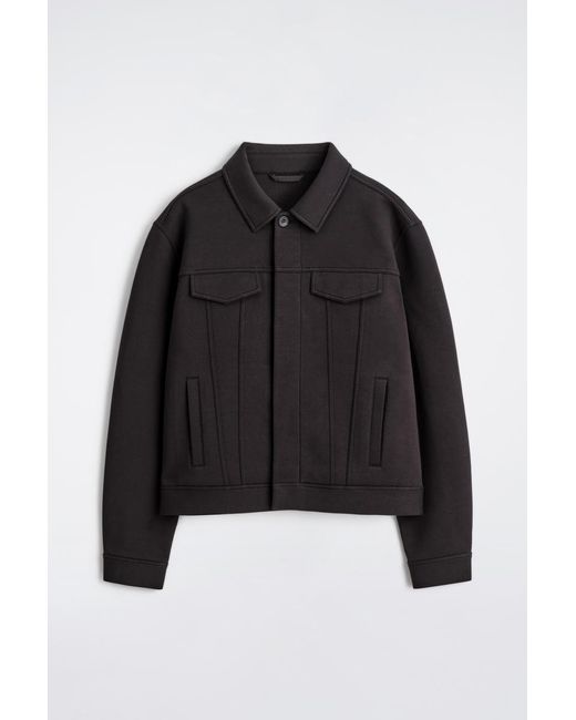 COS Black Scuba Trucker Jacket for men
