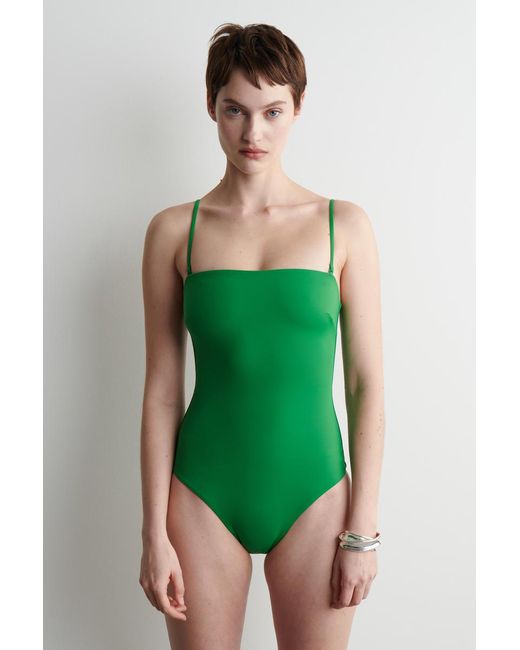 COS Green Bandeau-Badeanzug