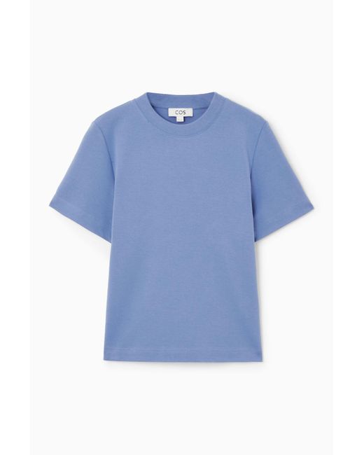 COS The Clean Cut T-shirt in Blue | Lyst
