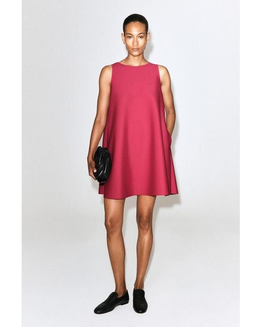 COS Red Scuba A-Line Mini Dress