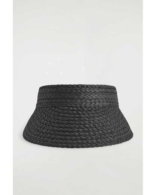 COS Black Woven Paper Visor