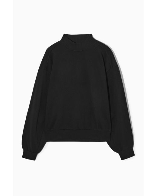 COS Black Mock-neck Sweatshirt
