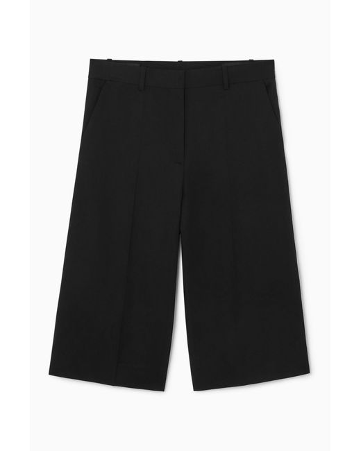 COS Black Tailored Knee-length Shorts