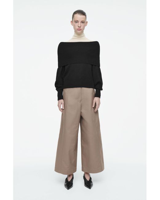 COS Natural EXAGGERATED Cotton Culottes