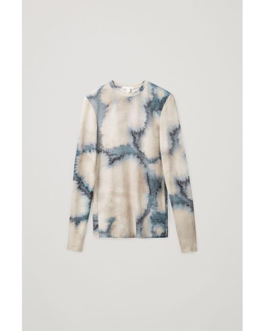 COS Black Tie-dye Long-sleeve Top