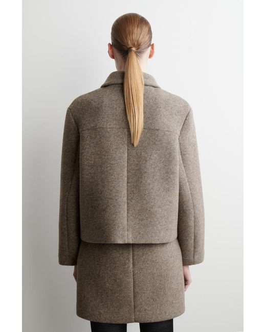 COS Natural Boiled Wool-Blend Short Jacket