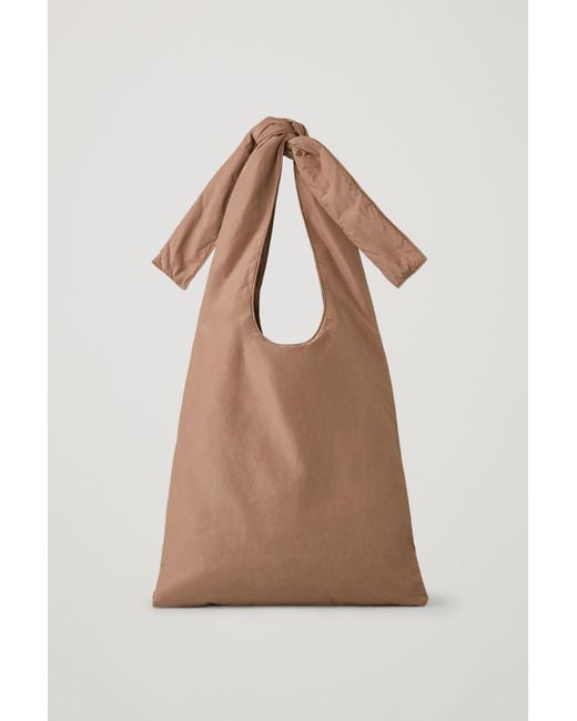 COS Natural Knotted Strap Fabric Shopper