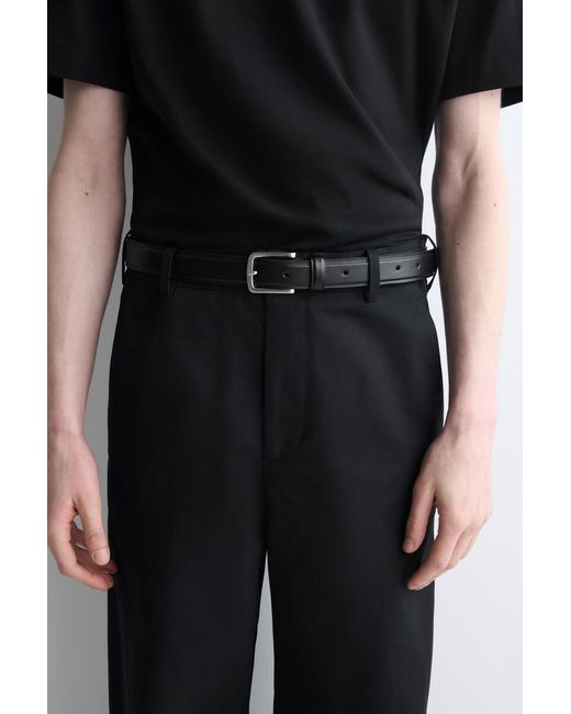 COS Black Cotton Relaxed-Fit Wide-Leg Chinos for men