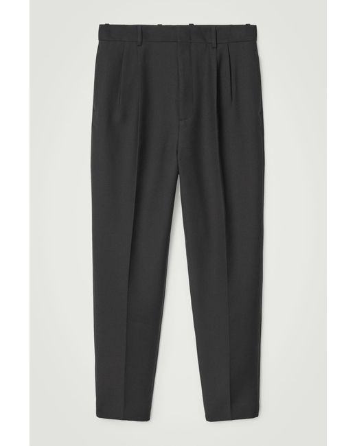 COS Gray Slim Cigarette Pants for men