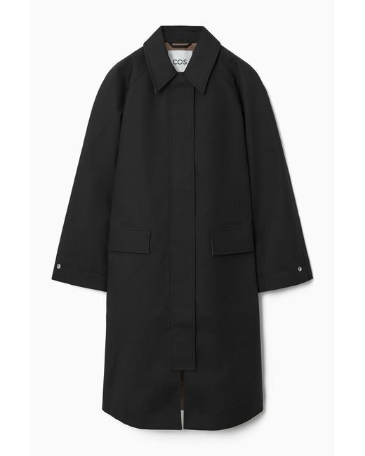 COS Black Colour-block Car Coat