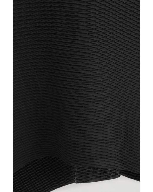 COS Black Voluminous Pleated Midi Dress