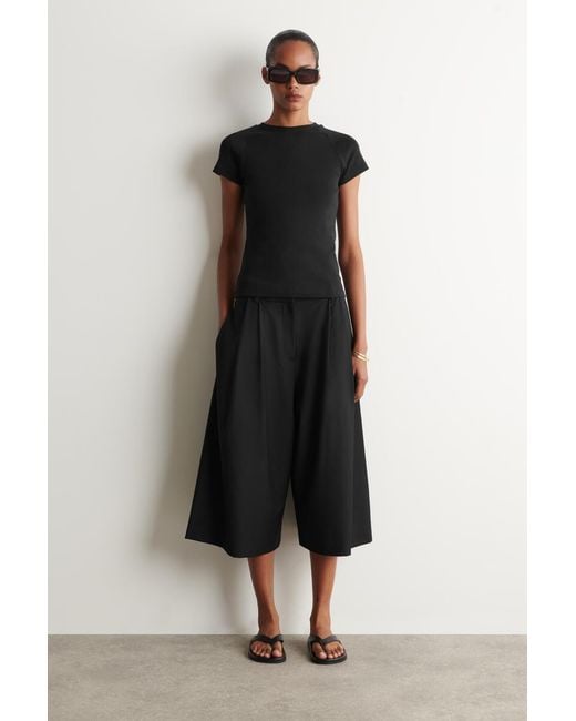 COS Black Slim Cotton T-Shirt