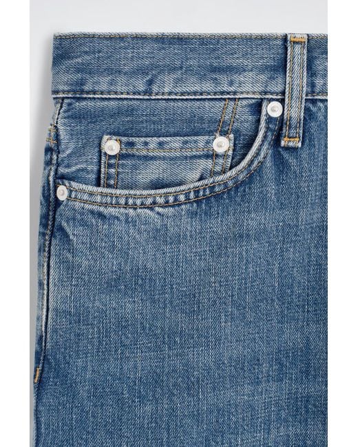 COS Blue Fold Relaxed-Fit Wide-Leg Jeans for men