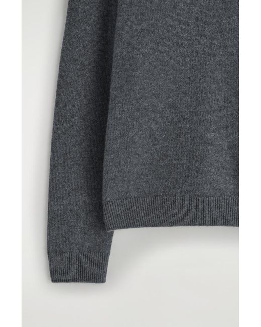 COS Gray Cashmere Crew-Neck Jumper