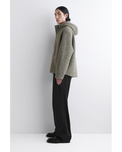 COS Green Hooded Teddy Jacket for men