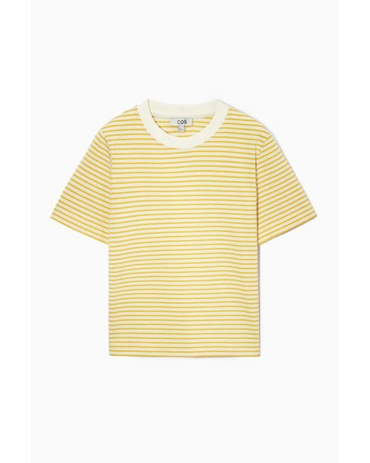 COS Cotton Regular-fit Heavyweight T-shirt in Yellow | Lyst