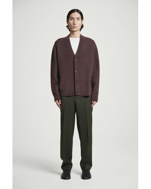 COS Green Wool Straight-leg Trousers for men