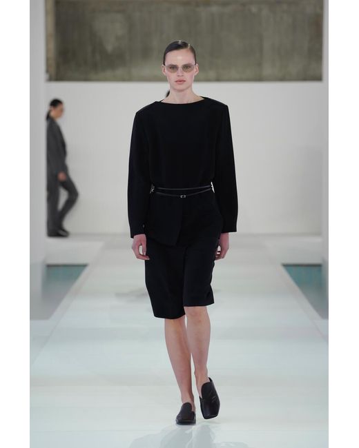 COS Black Tailored Silk Top