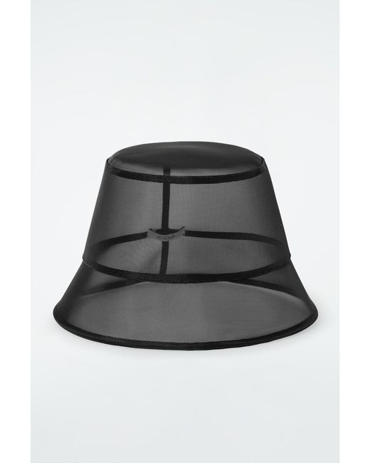 COS Black Mesh Bucket Hat