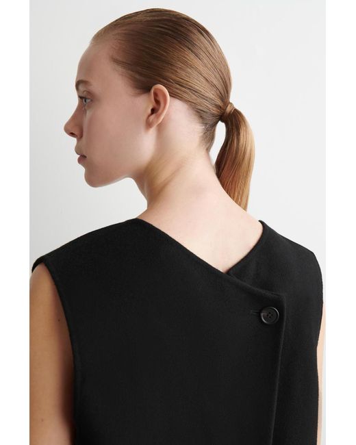 COS Black Double-Faced Wool Vest
