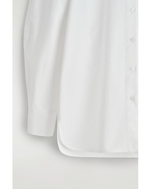 COS White Rounded Pima Cotton Shirt