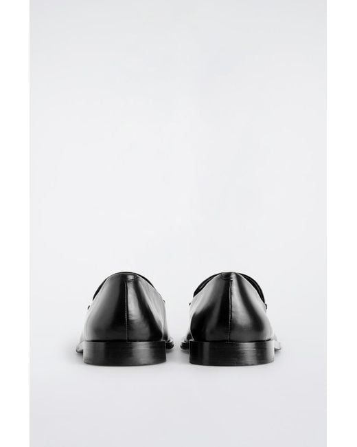 COS White Polished-Leather Loafers for men