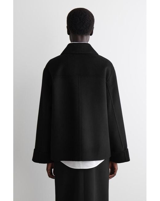 COS Black Double-Faced Wool Jacket