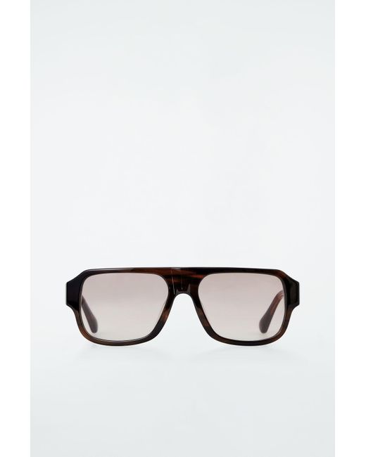 COS Red Align Sunglasses - Aviator
