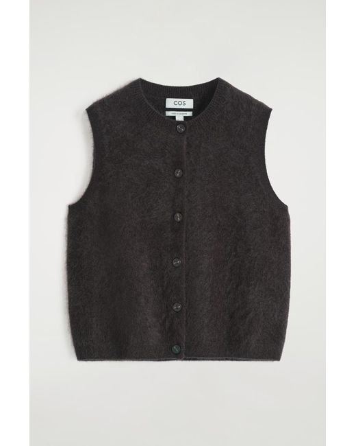 COS Black Brushed-Cashmere Vest