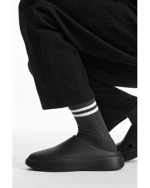 COS Black Striped Sports Socks for men