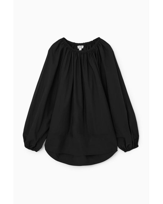 COS Black Schulterfreie Oversized-bluse