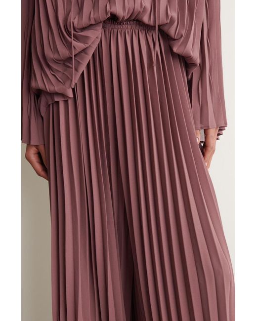 COS Purple Pleated Georgette Pants
