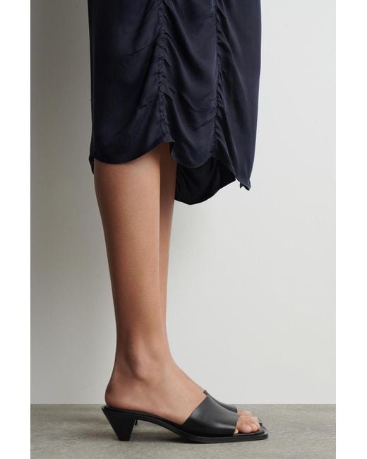 COS White Leather Kitten-Heel Mules