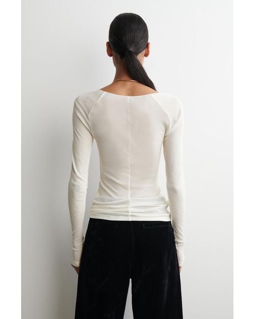 COS Natural Silk Long-Sleveled Top