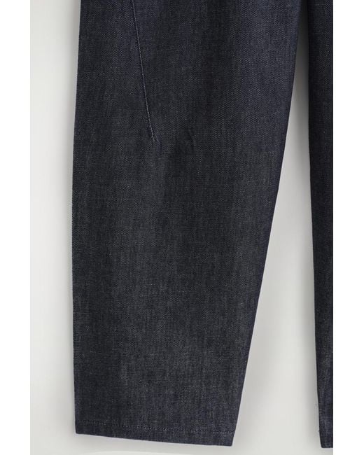 COS Gray Barrel-Leg Denim Pants