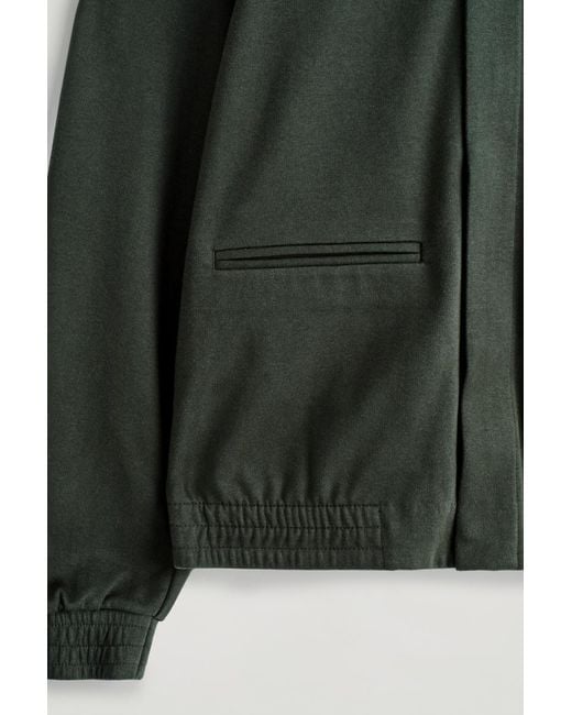 COS Green Jersey Harrington Jacket for men