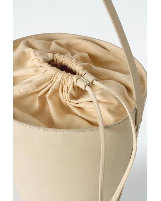 COS White Bucket Bag - Nubuck