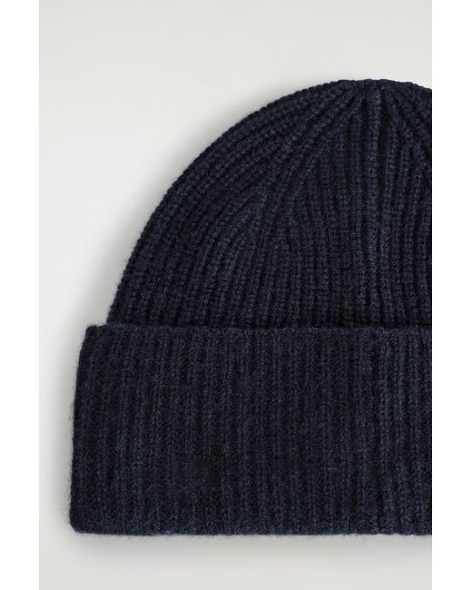 COS Blue Wool-Cashmere Beanie