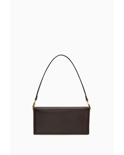 COS Brown Minimal Shoulder Bag - Leather