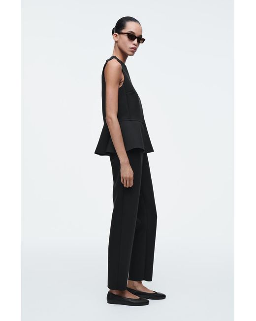COS Black Scuba Capri Trousers