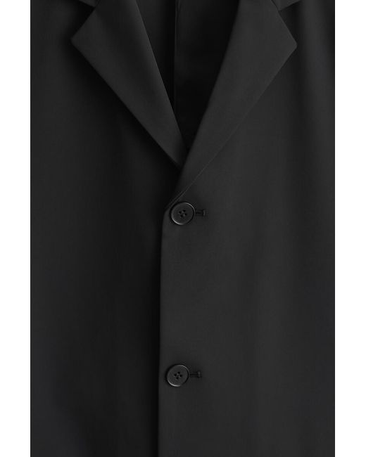 COS Black Slim Unstructured Tech-Twill Blazer for men