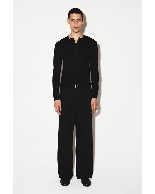 COS Black Pleated Wide-leg Denim Pants for men