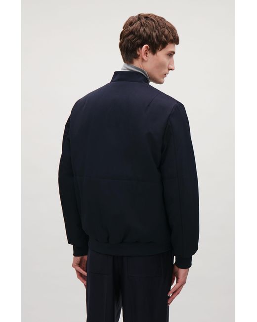 COS Wool-blend Bomber Jacket in Blue for Men | Lyst COS Wool-blend Bomber Jacket in Blue for Men | Lyst